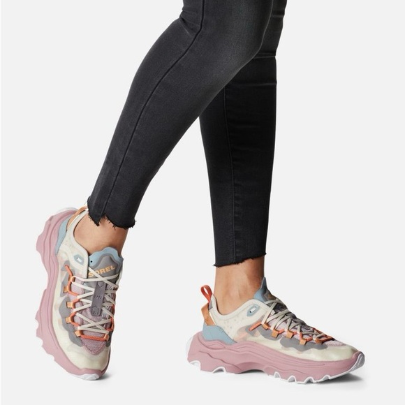 Sorel KINETIC™ BREAKTHRU TECH LACE SNEAKER, Sz 8, Chalk/Eraser Pink - Picture 2 of 11